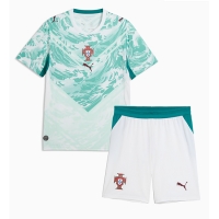 Camiseta Portugal Segunda Equipación Replica Mundial 2026 para niños mangas cortas (+ Pantalones cortos)